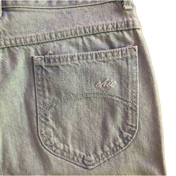 VTG Chic Ultra High Rise Bermuda Denim Shorts Waist Sz 30" Light Wash Jorts USA - Picture 7 of 15